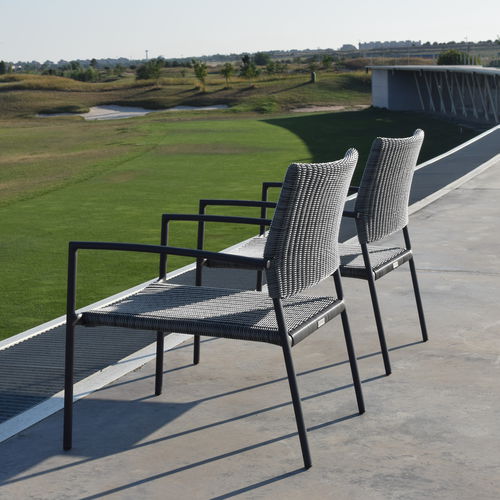 Moderner Sessel - SOPHIA - GreenDesign - Aluminium / synthetisches Peddigrohr / Synthetikfaser