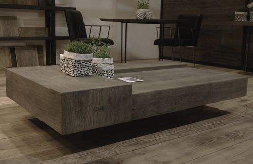 Moderner Couchtisch - BASSE - CABUY Didier - Eiche / rechteckig / quadratisch