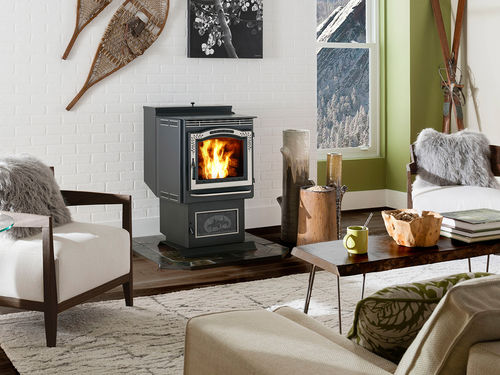 Pelletkaminofen - P68 - Harman Stoves - modern / Edelstahl