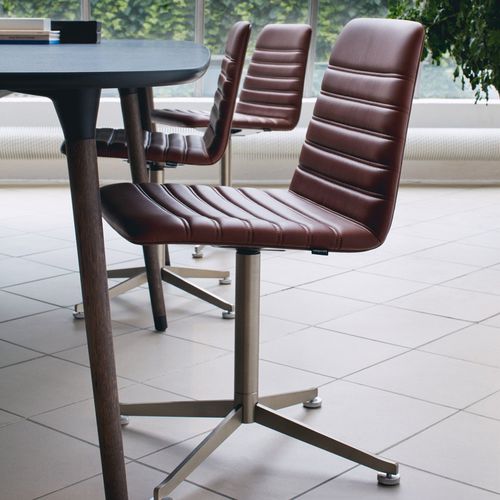 Moderner Stuhl - SPINAL 44 - Paustian - für den Innenraum / Leder / Aluminium