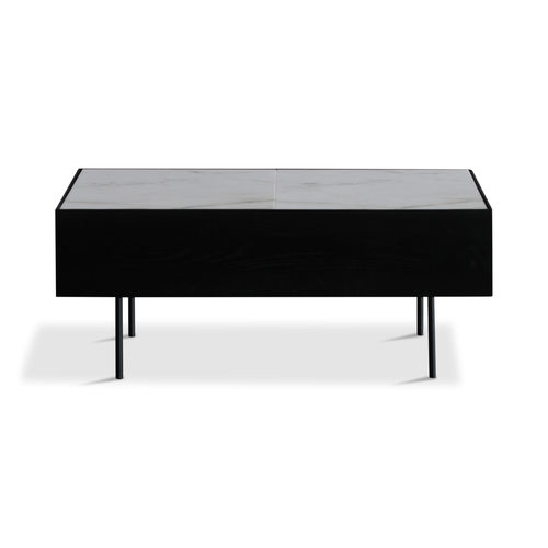 Moderner Tisch - ACCENT - Handvark - Stahl / Marmor / rechteckig