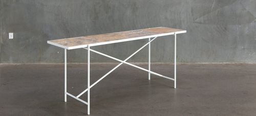 Moderner Konsolentisch - Handvark - Messing / Marmor / rechteckig