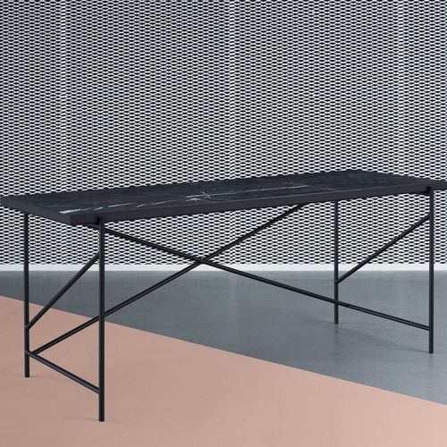 Moderner Schreibtisch - Handvark - Stahl / Messing / Marmor