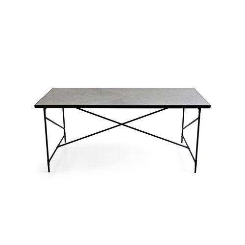 Moderner Esstisch - 185 - Handvark - Marmor / Messing / rechteckig