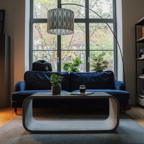 Moderner Couchtisch - OPUS PRIMO - CO33 - Beton / Gestell aus Beton / rechteckig