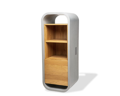 Moderner Minibarmöbel - OPUS POTARE - CO33 - Eiche / Massivholz / Beton