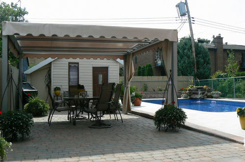 Selbsttragende Pergola - OMBRASOLE - Aluminium / einziehbar