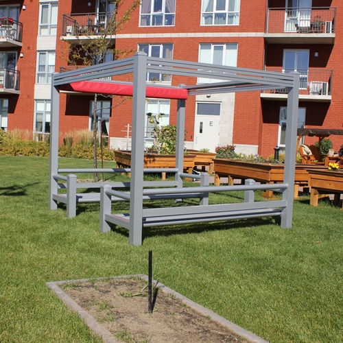 Garten-Bett / Doppelbett - OASIS - OMBRASOLE - modern / Aluminium