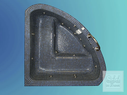 Einbau-Whirlpool - FORUM - Spa De La Mare - für Eckeinbau / Viersitzer / Mosaik