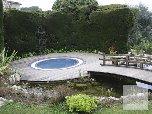 Einbau-Whirlpool - COLISEUM DECK LEVEL - Spa De La Mare - rund / 8 Plätze / für Gewerbegebrauch