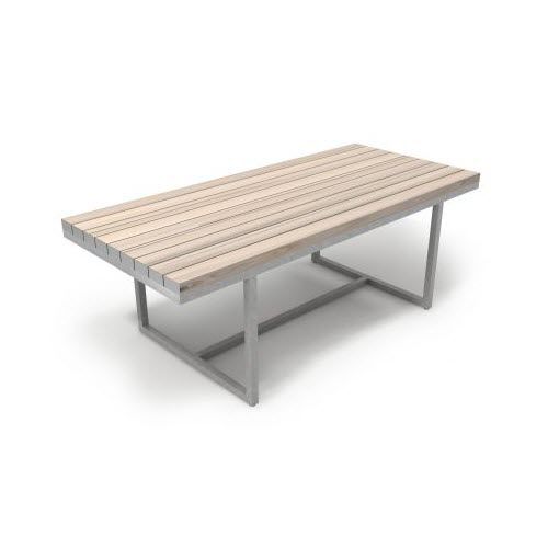 Moderner Esstisch - La Clôture Française - PVC / Gestell aus Aluminium / Gestell aus Stahl