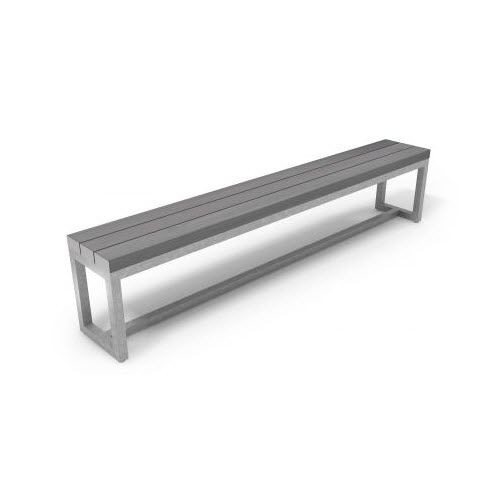 Moderne Gartenbank - La Clôture Française - Stahl / Aluminium / PVC