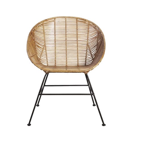 Moderner Stuhl - HE0210 - house doctor - für den Innenraum / Rattan / Gestell aus Eisen