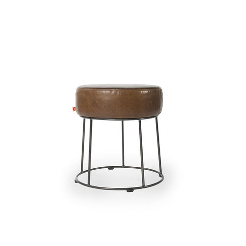 Moderner Hocker - Cody - Jess - Leder / Gestell aus Stahl / mit 5 Beinen