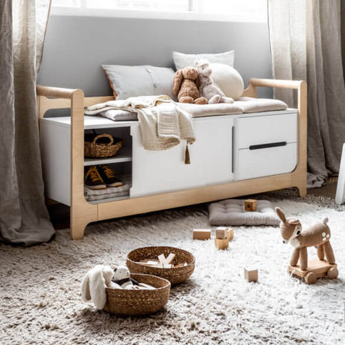 Moderne Bank - H - Rafa Kids - Sperrholz / Birke / lackiertes Holz