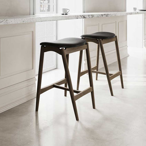Moderner Barhocker - Sibast No 7 - sibast furniture - Leder / Wolle / Gestell aus Eiche