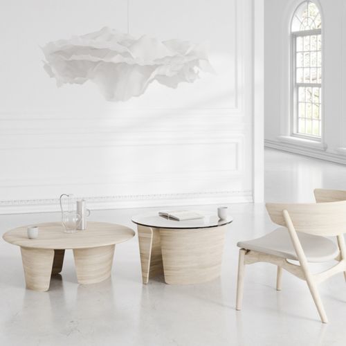 Moderner Couchtisch - SIBAST No 7 - sibast furniture - Glas / Holzfurnier / Gestell aus Eiche