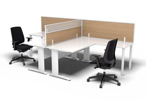 Abnehmbare Trennwand - ECOMÉLA - Espace Cloison - mit Glasfront / Aluminium / Laminat