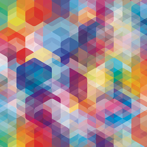Moderne Tapete - CUBEN ROUNDED - FLAVOR PAPER - geometrisches Muster / bedruckt