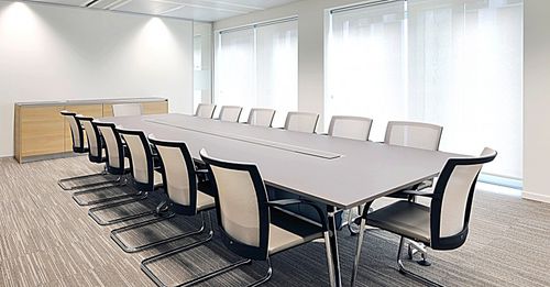 Moderner Besprechungstisch - IWORK+ - WAVEinside - Holzfurnier / HPL / Aluminium