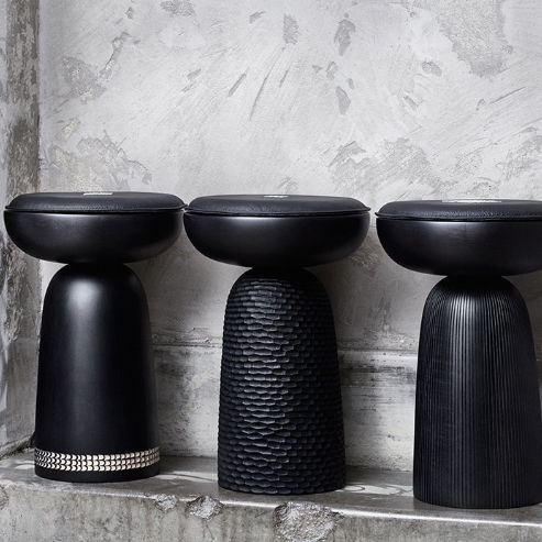Moderner Hocker - NERA - Zanat - Massivholz / Esche / Nussbaum