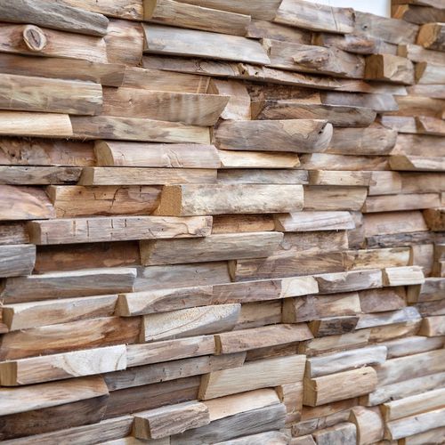 Holz-Verblendplatte - ROOT - Teakwall - Innenbereich / verklebt / für alten Unterbau