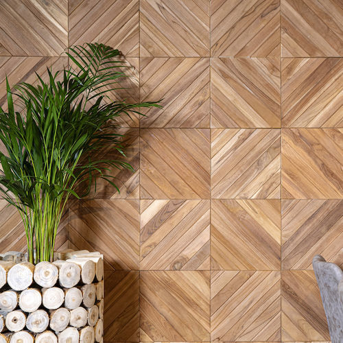 Holz-Verblendplatte - ARROW - Teakwall - für den Innenraum / verklebt / modern