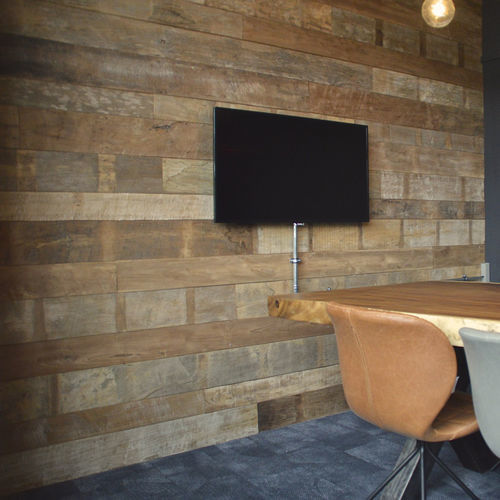 Innenwandverkleidung - MURENO - Teakwall - Teakholz / glatt / Holzoptik