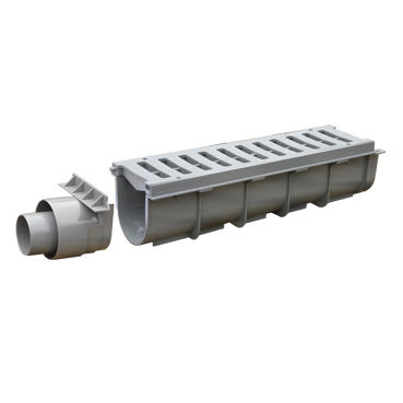 Gitter-Abflussrinne - CGPVC500H14 / TSPVC500H14 - AIRGAMA SRL - PVC / für öffentliche Bereiche