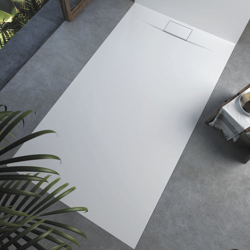Rechteckige Duschwanne - Radiance - QUARE DESIGN - zum Einbauen / bodengleich / extraflach