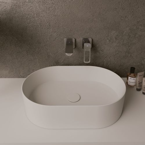 Aufsatzwaschbecken - Flow - QUARE DESIGN - Harz / nach Maß / oval