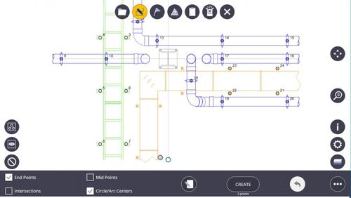 Zeiche-Software - RAPID POSITIONING SYSTEM - TRIMBLE MEP FRANCE - Aufmass / für Laserprojektor / 2D