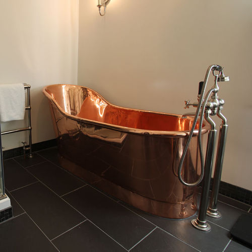 Ovale Badewanne - SLIPPER - WILLIAM HOLLAND LTD - freistehend / Kupfer / tief