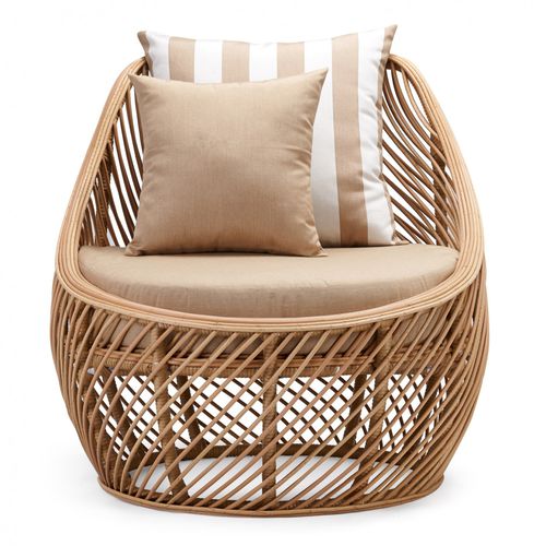Moderner Sessel - BUTTERCUP : J11CH-0003 - Corner 43 Decor - Aluminium / synthetisches Peddigrohr / für Garten