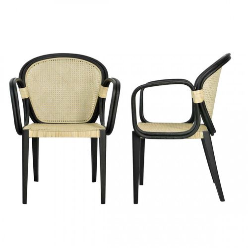 Klassischer Esszimmerstuhl - WINSTON : Y14CH-003 - Corner 43 Decor - für den Innenraum / Rattan / Gestell aus Teakholz