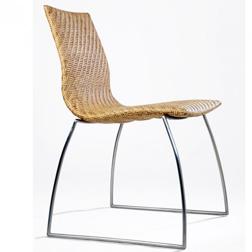 Moderner Esszimmerstuhl - CHAYAKOM : J07CH-0004 - Corner 43 Decor - für den Innenraum / Rattan / Aluminium