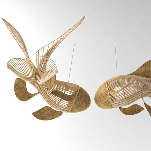Hängelampe - CELESTIAL : J15LM-011 - Corner 43 Decor - Rattan / originelles Design / mit Kabel