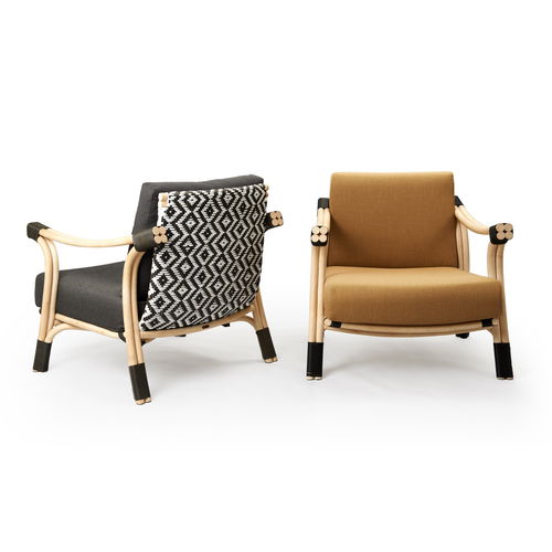 Moderner Sessel - TORI-I : J13CH-001 - Corner 43 Decor - Stoff / Rattan / für Gewerbegebrauch
