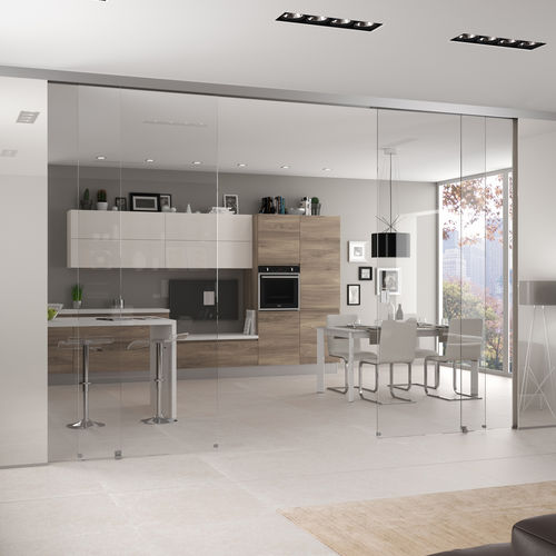 Aluminium-Schiebesystem - LM - Logli Massimo Spa - Tür / Glastüren