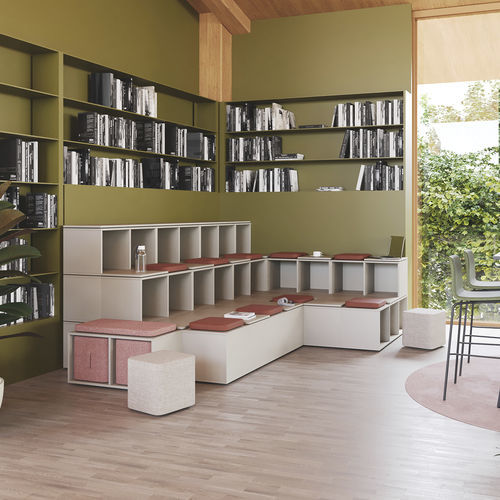 Moderne Bank - OXO - Nowy Styl - Holz / Stoff / ohne Rückenlehne
