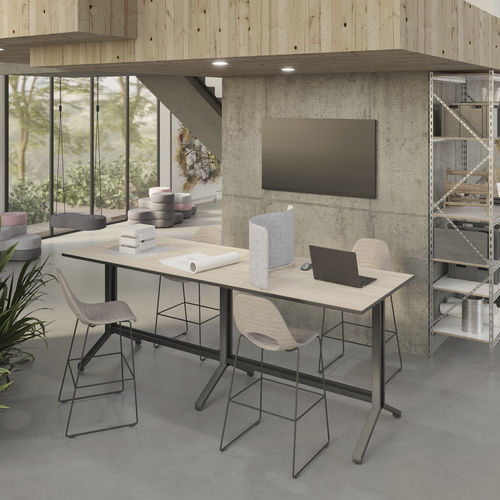 Tisch-Bürotrennwand - PRIVI - Nowy Styl - Stoff / Schutz / modulierbar