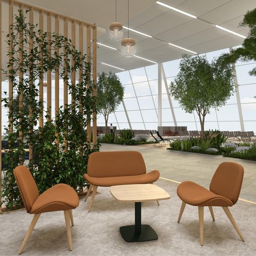 Moderner Bistrotisch - MEETHINK - Nowy Styl - Holz / melaminbeschichtet / Gestell aus Metall