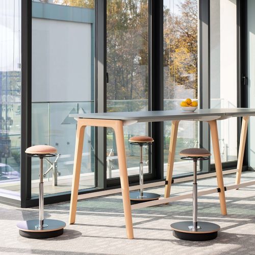 Moderner Barhocker - BELISE - Nowy Styl - Holz / Stoff / Gestell aus Metall