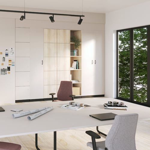 Melaminbeschichteter Garderobenschrank - K40 - Nowy Styl - mit Schlüssel / für Gewerbegebrauch / weiß
