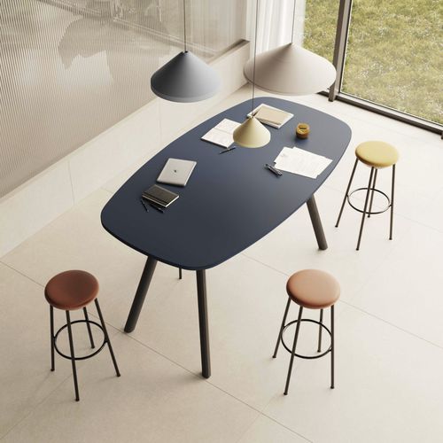 Moderner Hocker - CREVA - Nowy Styl - Stoff / Holz / Metall