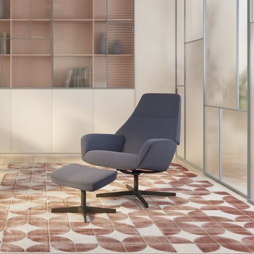 Moderner Sessel - BARRIQUE - Nowy Styl - Stoff / Metall / regelbar