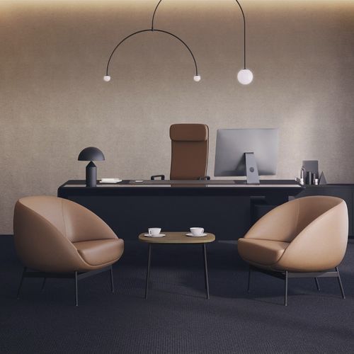 Moderner Sessel - MOLLEN - Nowy Styl - Stoff / Leder / Holz
