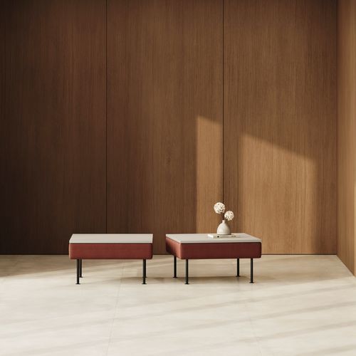Moderner Couchtisch - CREVA - Nowy Styl - NTM Fenix® / Metall / Schaumstoff
