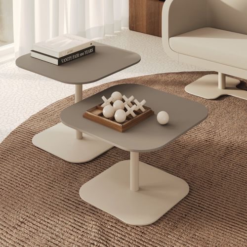 Moderner Couchtisch - BOUND - Nowy Styl - melaminbeschichtet / Gestell aus Metall / rechteckig