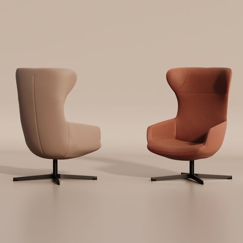 Moderner Sessel - ARDENA - Nowy Styl - Stoff / Metall / Hochlehner